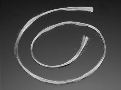 Top-down view of a conductive fiber.