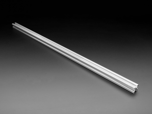 Angled Shot of the Slotted Aluminum Extrusion - 20mm x 20mm - 610mm long.
