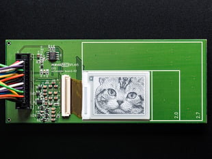 E-Ink breakout board with image of cat