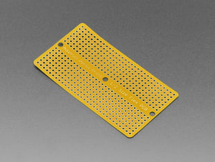 Angled Shot of the Adafruit Flex Perma-Proto - Half-sized Breadboard Flex-PCB