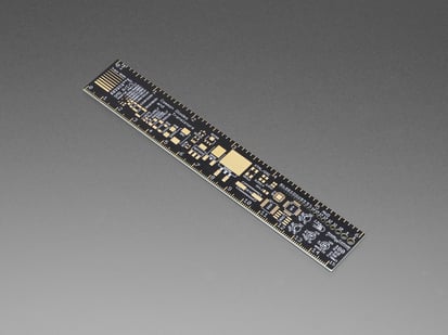 Front Angled Shot of the Adafruit PCB Ruler v2 - 6"