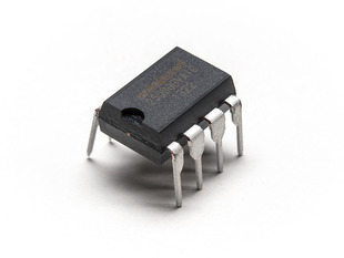 Small, 8-pin transistor.