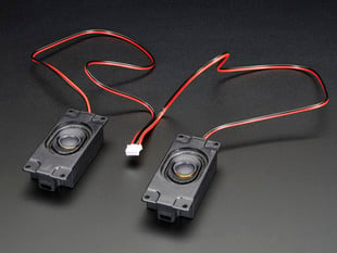Rectangular Stereo Enclosed Speaker Set with JST cable