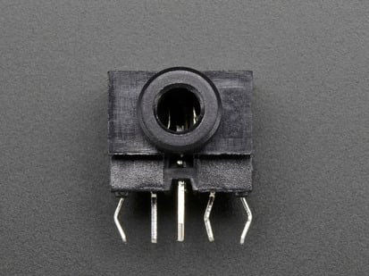 Close-up of 3.5mm stereo headphone jack.