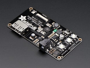 Angled shot of black, rectangle-shaped Qualia driver board.