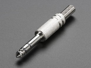 1/4" stereo plug.