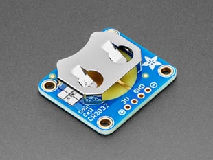 Angled Shot of the 20mm Coin Cell Breakout Board (CR2032).