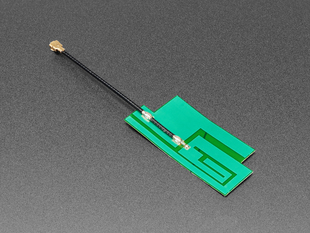 Angled Shot of the Slim Sticker-type GSM/Cellular Quad-Band Antenna - 3dBi uFL.