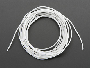 Bundle of white, silicone cover, stranded-core wire.