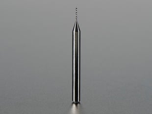 End mill drill bit standing up.