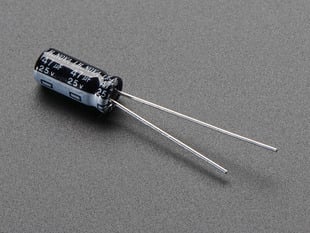 Pack of 10 through hole 47uF 25V Electrolytic Capacitors
