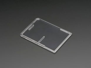 Angled shot of clear Pi Model B+ / Pi 2 / Pi 3 Case Lid.