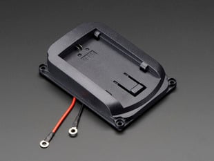 Angled shot of Top-down shot of camcorder battery holder for Canon LP-56.