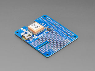 Angled shot of Adafruit Ultimate GPS HAT for Raspberry Pi A+/B+/Pi 2/3/Pi 4