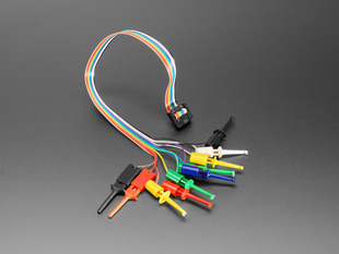 Angled Shot of the Bus pirate basic probe set.