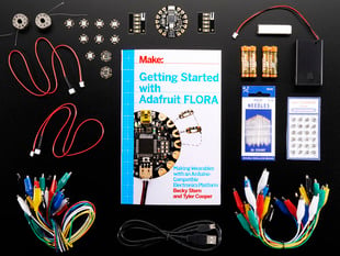 A collection of electronic parts included in kit.