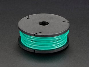 Teal green stranded-core wire