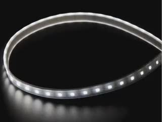 Video of cool white LED strip.