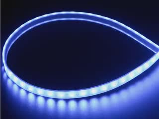 Video of RGBW LED strip emitting different colors.