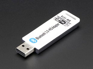 Angled shot of a Bluetooth / WiFi Combination USB Dongle. 