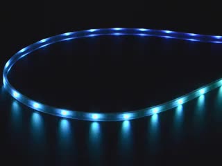Video of RGB LED Strip emitting rainbow gradient