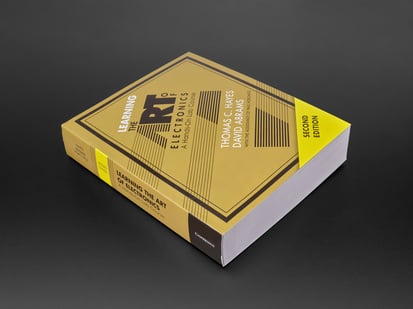 Angled Shot of the Learning the Art of Electronics - A Hands-On Lab Course Second Edition.