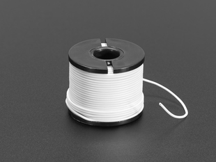 A spool of white AWG wire.