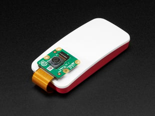 Angled shot of a Raspberry Pi Zero v1.3 Camera Pack - Includes Pi Zero. 