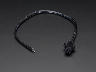 2-pin JST-SM power wire with female connector and bare wires