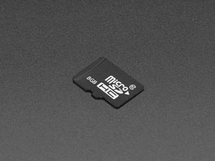 Angled shot 8 GB MicroSD Card with full PIXEL desktop NOOBS - v2.8