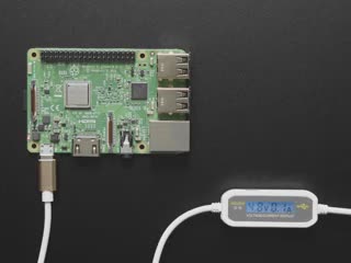 Demo Video of the Micro B USB Cable with LCD Voltage / Current Display connected to a Raspberry Pi with changing voltage /current reading on the display.
