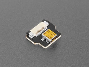 Angled shot of micro HDMI socket adapter.