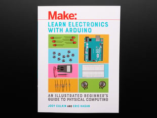 Front cover of a "Make: Learn Electronics with Arduino" book. 