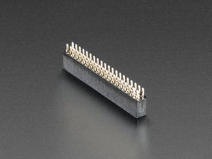 Angled shot of 2x20 GPIO header.