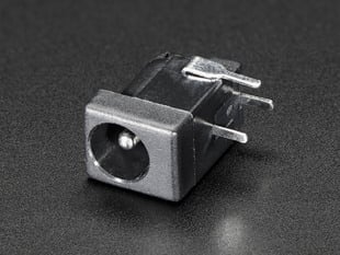 Small, black, 2.1mm DC barrel jack