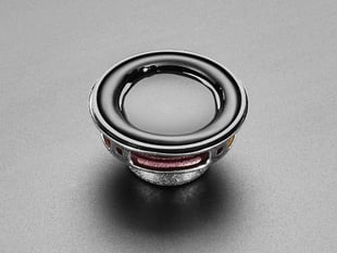 Angled Shot of the Speaker - 40mm Diameter - 4 Ohm 3 Watt.