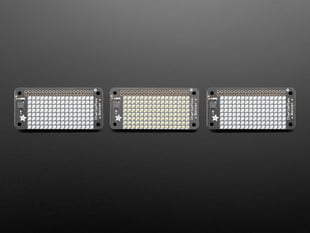 Set of 3 Adafruit CharliePlex LED Matrix Bonnet.