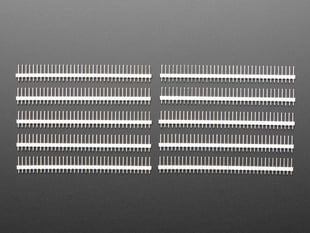 Break-away 0.1 inch 36-pin strip male header - White plastic