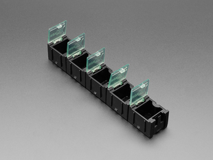 5 pack of Tiny Modular Snap Boxes for SMD component storage
