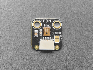 A small, square-shaped, PDM Microphone breakout with a JST-SH connector.