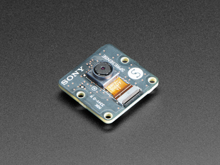 Angled shot of small, black, square-shaped camera breakout.