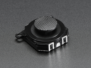 Small, black, analog thumbstick.