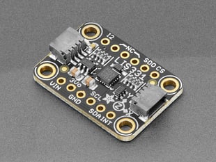 Angled shot of a LIS331 Triple-Axis Wide-Range ±24g Accelerometer.