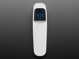 Overhead shot of digital no-contact thermometer.