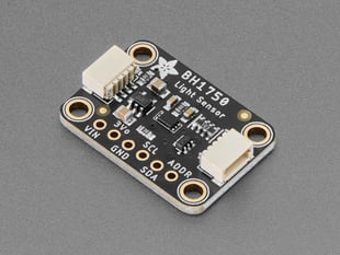 Angled shot of black, rectangular light sensor breakout board.