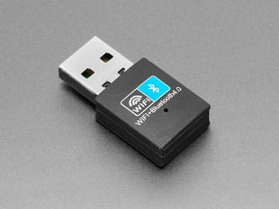 Angled shot of a Combination WiFi + Bluetooth 4.0 USB Adapter. 