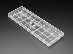 Angled shot of Clear Plastic 65% / K68 Keyboard Shell.