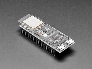 Angled shot of long rectangular microcontroller