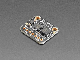 Angled shot of SPI Flash memory breakout board.