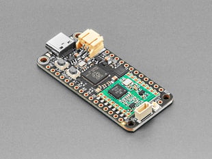 Angled shot of rectangular LoRa radio dev board.